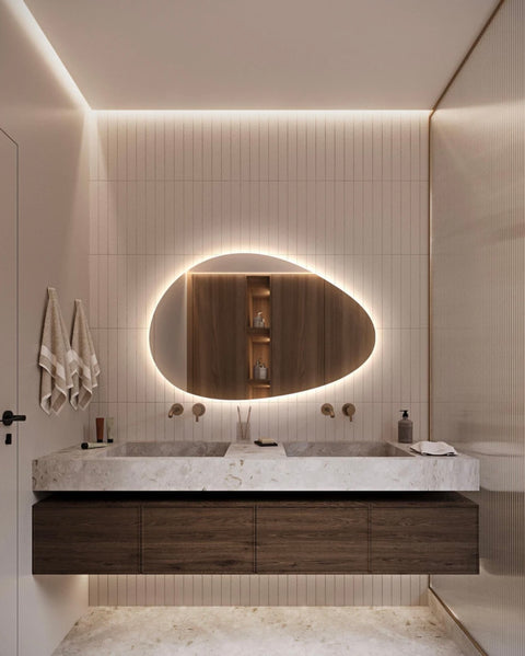 Miroir salle de bain avec LED – Éclairage intégré pour un intérieur moderne
