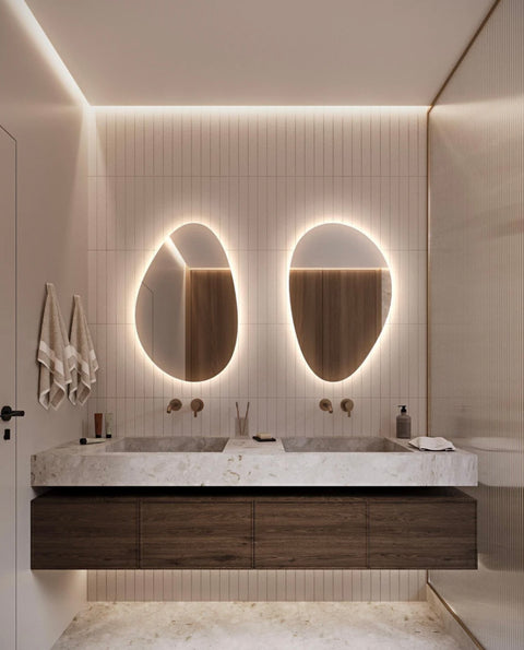 Miroir salle de bain avec LED – Éclairage intégré pour un intérieur moderne