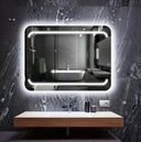 Rectivia – Miroir de courtoisie rectangulaire avec éclairage LED intégré