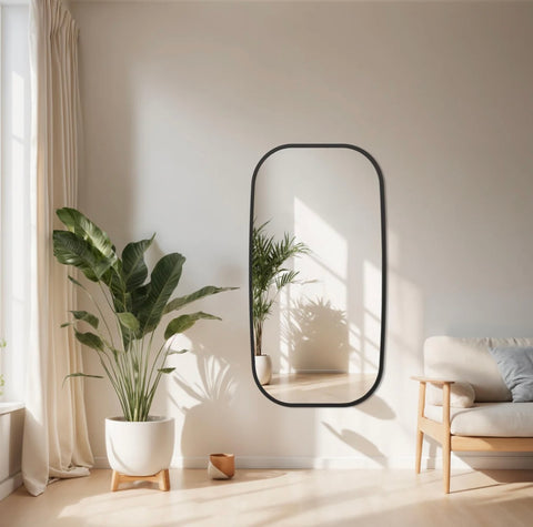 Miroir fin rectangulaire – Élégance moderne avec cadre discret