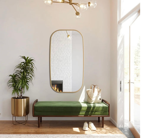 Miroir fin rectangulaire – Élégance moderne avec cadre discret