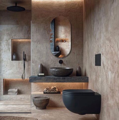 Miroir de Salle de Bain Ovale avec Éclairage LED Intégré