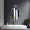 Miroir Mural Noir Asymétrique de Forme Organique