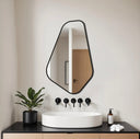 Miroir Mural Noir Asymétrique de Forme Organique