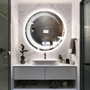 Miroir LED Calyra – Salle de Bain & Lavabo, Finition Sablée au Laser