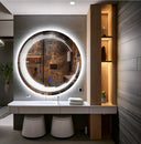 Miroir LED Calyra – Salle de Bain & Lavabo, Finition Sablée au Laser