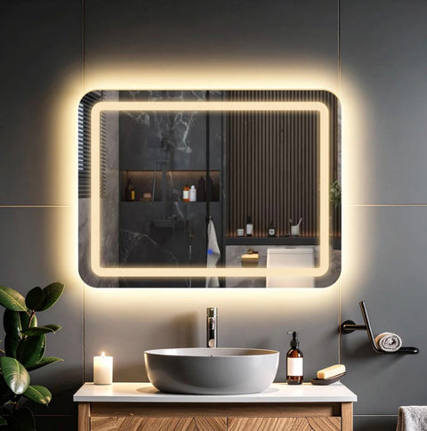 Miroir Rectangulaire LED Orlina – Design Moderne de Courtoisie