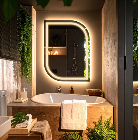 Orlina LED – Miroir de Courtoisie Rectangulaire Élégant