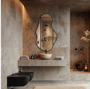 Onyra – Miroir Mural Décoratif en Skaï Noir