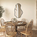 Onyra – Miroir Mural Décoratif en Skaï Noir