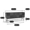 NOREVIA Enfilade Sideboard – Walnut Veneer Wood Relief Front