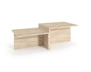 Duo table basse en travertin (Mays)
