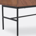 NOREVIA Enfilade Sideboard – Walnut Veneer Wood Relief Front