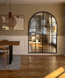 Miroir mural voûté inspiré des fenêtres architecturales