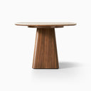 Table BLANCIA – Plateau en Céramique Blanche & Socle en Bois Noyer 180 x 90 Cm