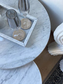 Tables gigognes haut de gamme en marbre Carrare pur
