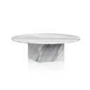 Table basse en marbre (Arabescato)