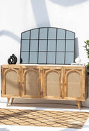 Miroir Mural Noir à Cadre Grillé – Format 120 x 80 cm