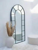 Black Arched Mirror – Vertical Section Frame, Available in 4 Sizes
