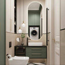 ELVIA Oval Bathroom Mirror – Elegant Design and Integrated LED Lighting