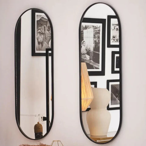 Miroir Mural Ovale – Format Vertical 40 × 100 cm