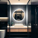 Miroir de salle de bain irrégulier avec éclairage LED intégré