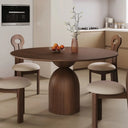 Table à Manger Ronde “SOLENA” en Bois – Design Chic Sans Chaises