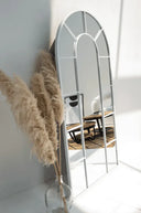 Arched Grey Mirror – Sectioned Frame, Available in 4 Sizes
