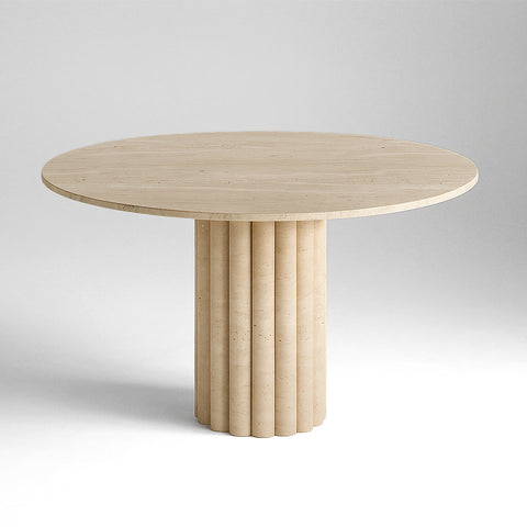 Table Ronde en Travertin Premium – Design Élégant et Contemporain | NAPOLARA