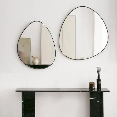 Paire de Miroirs Mural Design – Formes Fluides et Naturelles