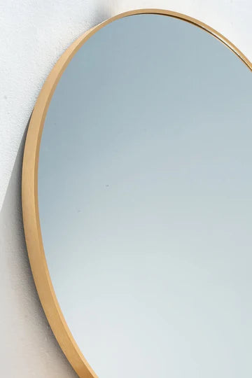Miroir Rond à Cadre Doré – Disponible en 7 Diamètres