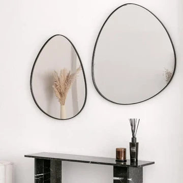 Paire de Miroirs Mural Design – Formes Fluides et Naturelles