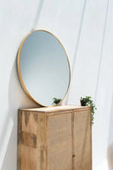 Round Mirror with Gold Frame – Available in 7 Diameters