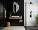 Miroir de salle de bain demi-cercle avec éclairage LED ALYSSA