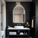 Miroir mural arqué avec éclairage LED ÉLÉVIA