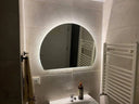 Miroir de salle de bain demi-cercle avec éclairage LED CALISTA