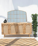 Miroir Mural Doré avec Motif Grillage – Format 120 x 80 cm
