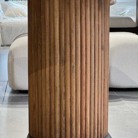 Table à Manger en Travertin Premium & Bois Massif – Design Naturel d’Exception | SEQUORA