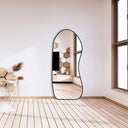 Miroir esthétique pleine longueur en skaï noir VANÉLIA