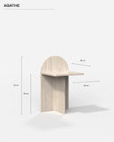 Table de Chevet en Travertin Beige – Élégance Naturelle et Design Intemporel