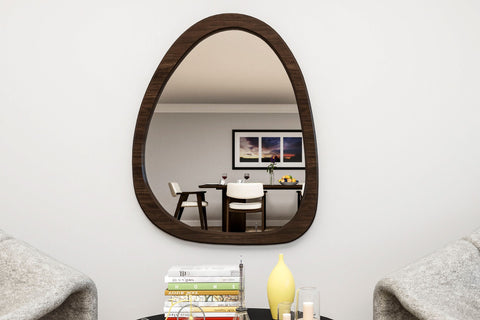Miroir Mural Forme Irrégulière Style Mid-Century – Déco Vintage Maison Moderne