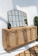 Miroir Mural Doré avec Motif Grillage – Format 120 x 80 cm