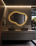 Miroir de salle de bain LED rétroéclairé aux lignes irrégulières