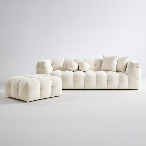 Canapé VELUNA + Pouf – Design Confortable & Élégance Contemporaine