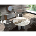 Buffet en bois massif et noyer avec plateau en céramique
