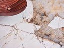 Table à Manger SOLVIA – Plateau en Céramique & Pieds en Acier, Design Contemporain