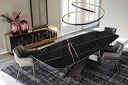 Table CERAVIA – Plateau en Céramique & Pieds en Acier, Design Contemporain