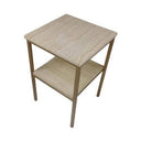 Table d’Appoint 2 Étages – Plateau en Marbre Blanc & Design Élégant