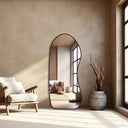 Miroir esthétique pleine longueur en skaï noir VANÉLIA