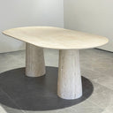 Table à Manger en Travertin Premium – Design Élégant & Contemporain | ARYON
